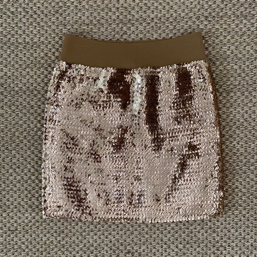 LILY WHITE GOLD SEQUIN SKIRT